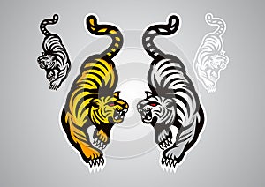 Tiger royaltiger bengaltiger logo vector emblem