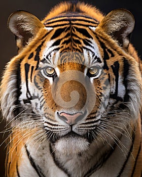 A tiger\'s face Closeup portrait of a tiger