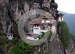 A Tiger's nest Dzong in Bhutan