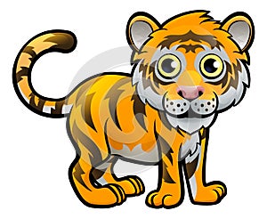 Tiger Safari Animals Cartoon Character