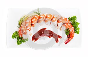 Tiger shrimp platter