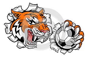 Tiger Soccer Football Player Animal Sports Mascot