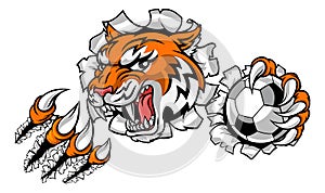 Tiger Soccer Football Player Animal Sports Mascot