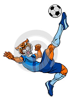 Tiger Soccer Football Player Animal Sports Mascot