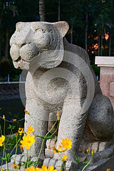 Tiger stone. Ong Ho (Tiger) Island. Long Xuyen. Vietnam