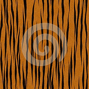 Tiger Stripe Pattern Faux Fur Background