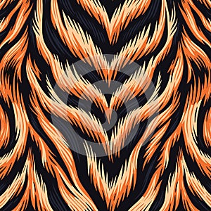 tiger stripe pattern orange and black.