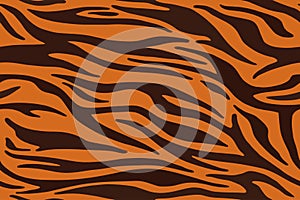 Tiger stripes pattern, animal skin, line background. Vector