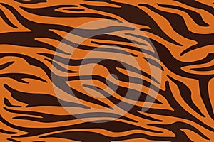 Tiger stripes pattern, animal skin, line background. Vector photo