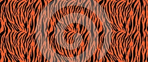 Tiger stripes seamless pattern, animal skin texture, abstract ornament for clothing, fashion safari wallpaper, textile