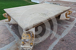 Tiger Table at City Palace, Karauli, Rajasthan, India