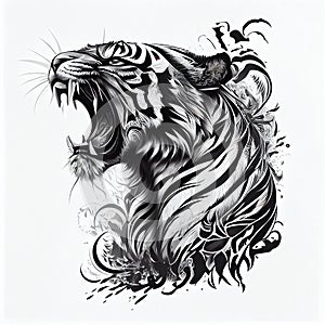 Tiger tattoo ink art wallpaper