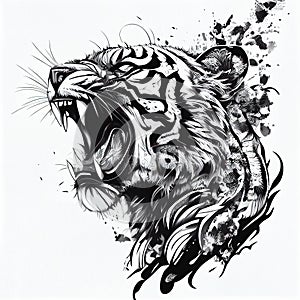 Tiger tattoo ink art wallpaper