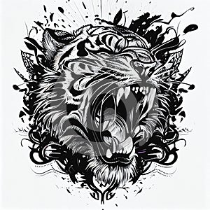 Tiger tattoo ink art wallpaper