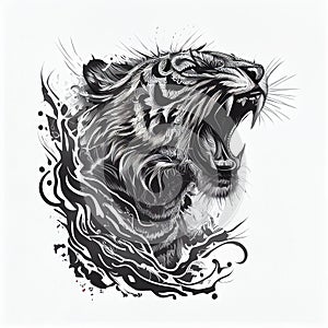Tiger tattoo ink art wallpaper