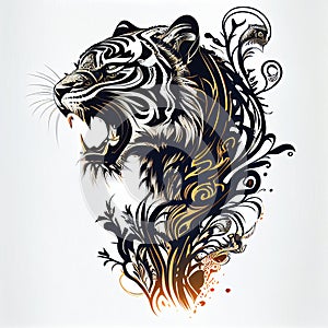 Tiger tattoo ink art wallpaper