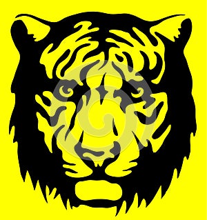 Tiger warning sign