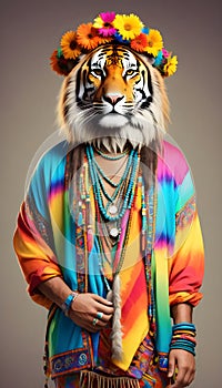 Tiger wearing hippy clothes: The idea of the humanization of animals