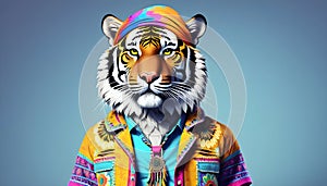 Tiger wearing hippy clothes: The idea of the humanization of animals