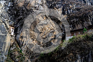 Tiger's Nest Monastery in Bhutan's cliffs photo