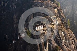 Tiger's Nest Monastery on a Bhutanese cliffside. photo