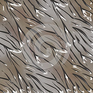 Tiger or zebra wild skin fur leather seamless pattern glassy eff