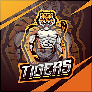 Tigers esport mascot logo design