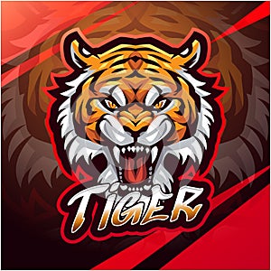 Tigers esport mascot logo design