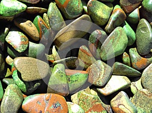 Tigers Eye Tumbled Rocks Background