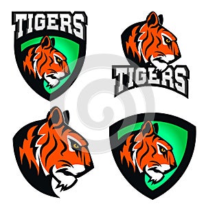 Tigers. Sport team or club logo template.