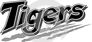 Tigers Team Logo Text Illustration