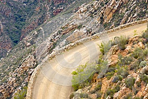 Tight bend in the Swartberg Pass