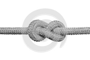 Tight knot on the rope.