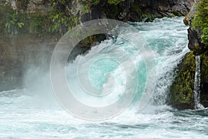 Tight shot of Huka Falls, Taupo, New Zealand