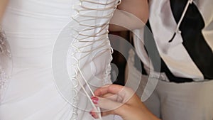 tightened bride corset