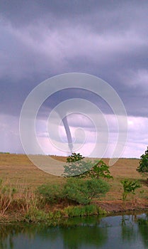 Water Spout to Tornado in Venice Louisiana photo