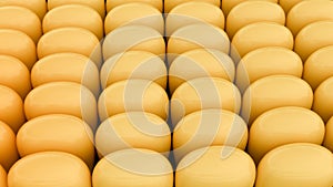 A tightly packed arrangement of kernels of corn