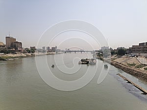 Tigris river in baghdad iraq karkh