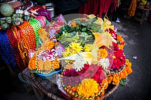 Marigold Flowers for Tihar Deepawali festival and Newari New Year in Kathmandy