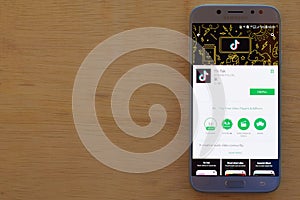 Tik Tok dev application on Smartphone screen.