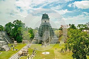 Tikal mayan ruins in guatemala