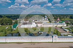 Tikhvin Assumption Monastery in July landscape aerial photography