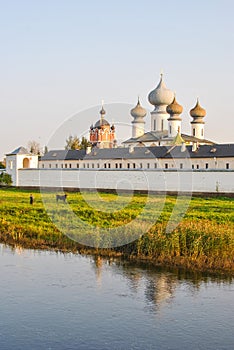 Tikhvin monastery Russia in autumn