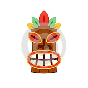 Tiki hawaiian mask icon.