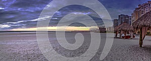 Tiki hut shelter on Tigertail Beach on Marco Island, Florida photo