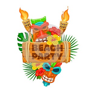 Tiki luau banner photo