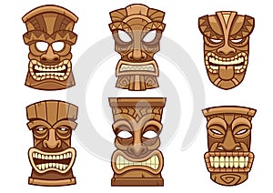 Tiki mask set