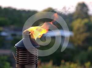 Tiki torch flame