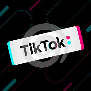 TikTok. New Social media concept. Icon symbol. Logo. Vector illustration. Editorial web