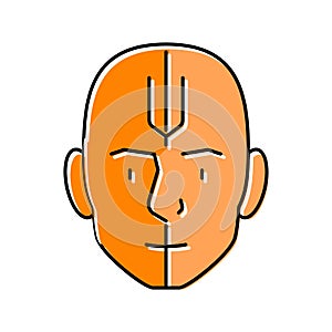 tilak mark color icon vector illustration